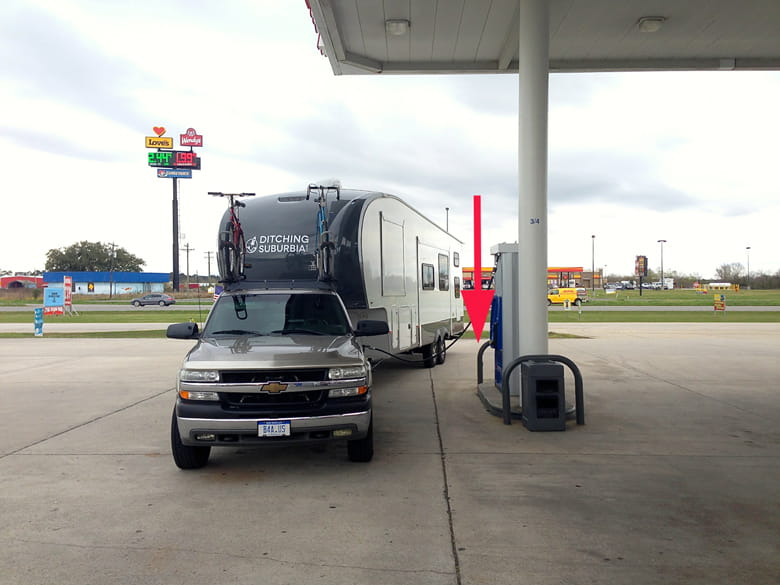 how to get gas with a travel trailer