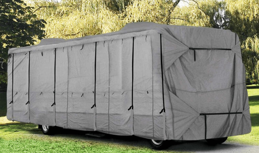 how to put travel trailer cover on